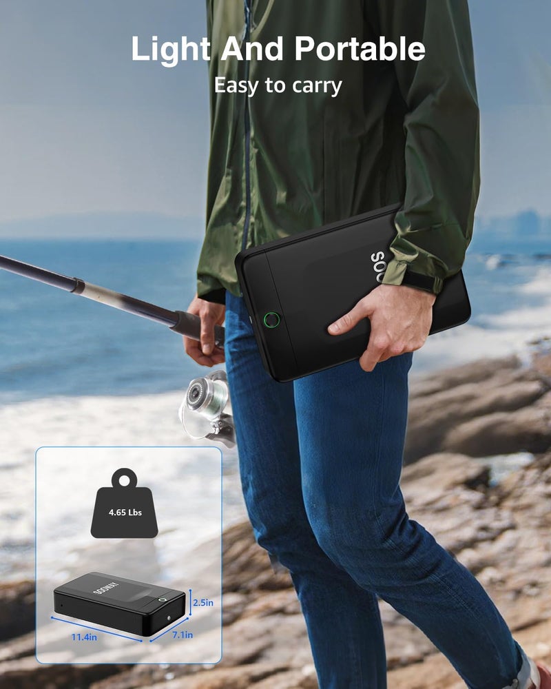 SOOWAY Gun Safe, Small Pistol Safe Biometric Gun Safe for Handgun, Portable Fingerprint Quick Access Gun Lock Box for Car Travel Nightstand Bedside - Image 3